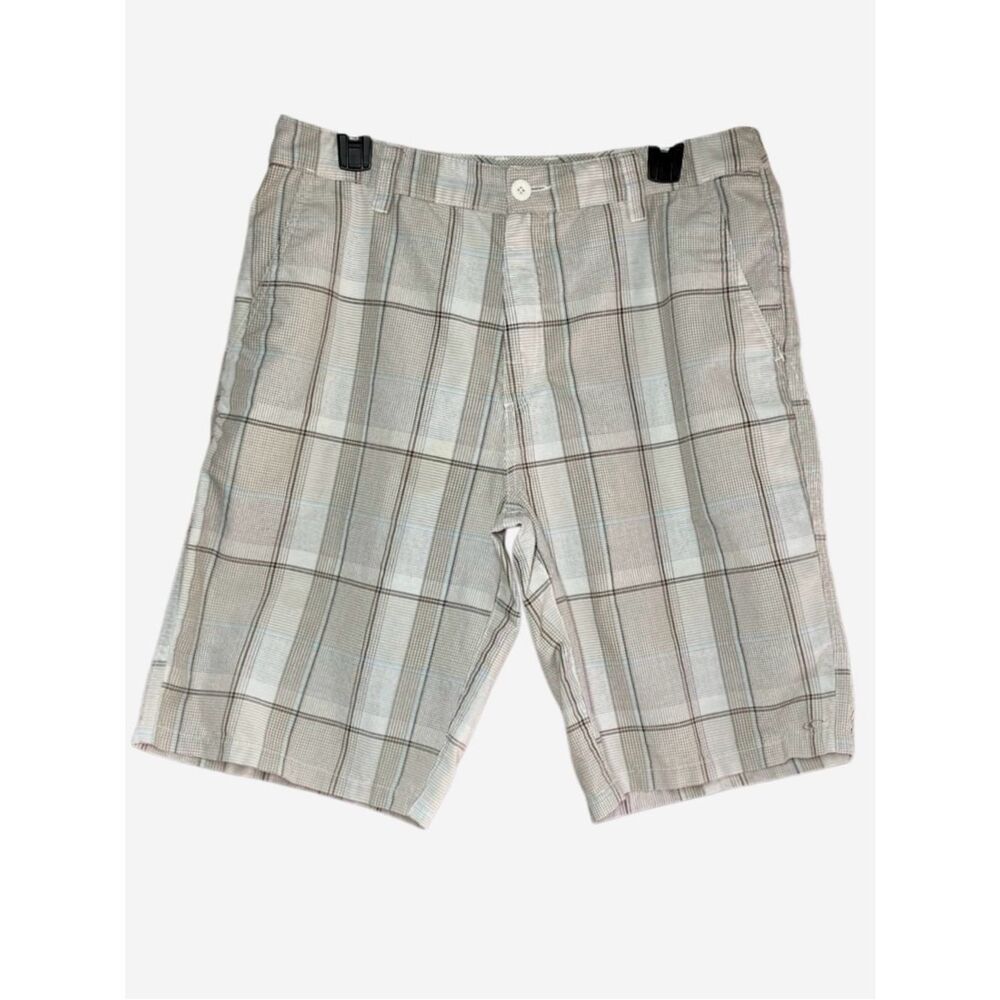 O’Neill Plaid Shorts in White/Brown Men’s 33